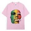 Retro Hip Hop T-shirts for men and women 100% cotton Bob Marley One Love Graphic T-shirt Reggae Short sleeve T-shirt Street wear