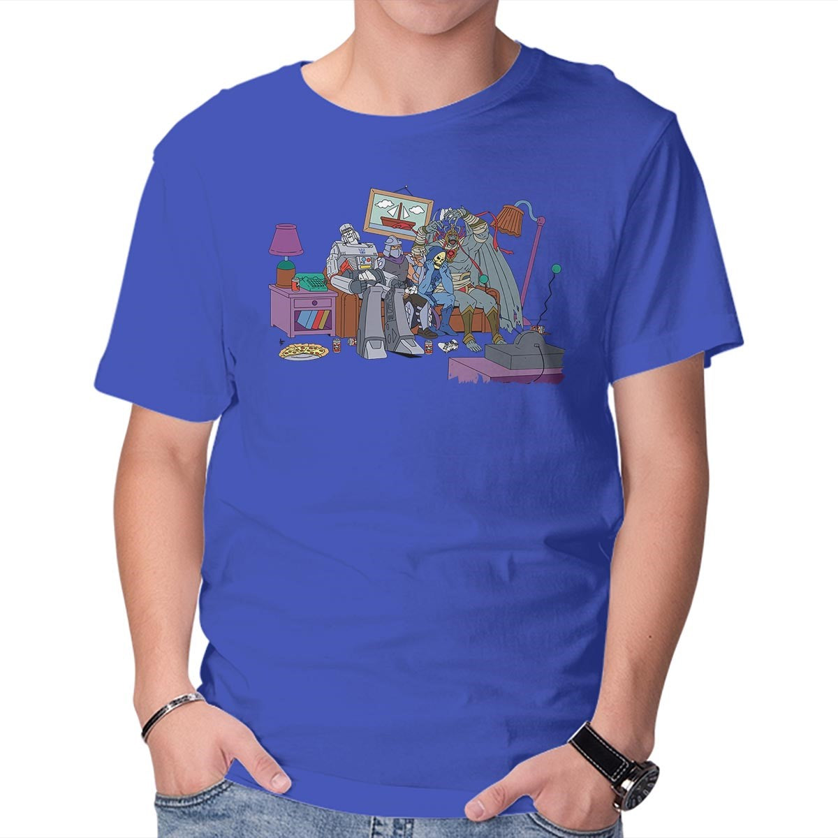 Unisex Crew Neck T-Shirt The Villains Graphic Short Sleeve Casual Tee XXL