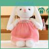 Adorable Plush Rabbit Doll With Stylish Dress And Soft Fabric Perfect For Girls Bedroom Decor