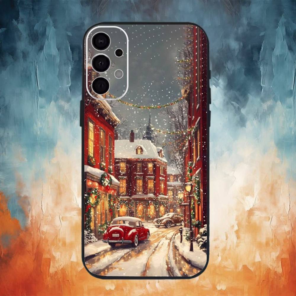 

Cute Winter Snow christmas Phone Case For Samsung S25,S24,S21,S22,S23,S30,Ultra,S20,Plus,Fe,Note,10,9,5G Black Cover Samsung S235G