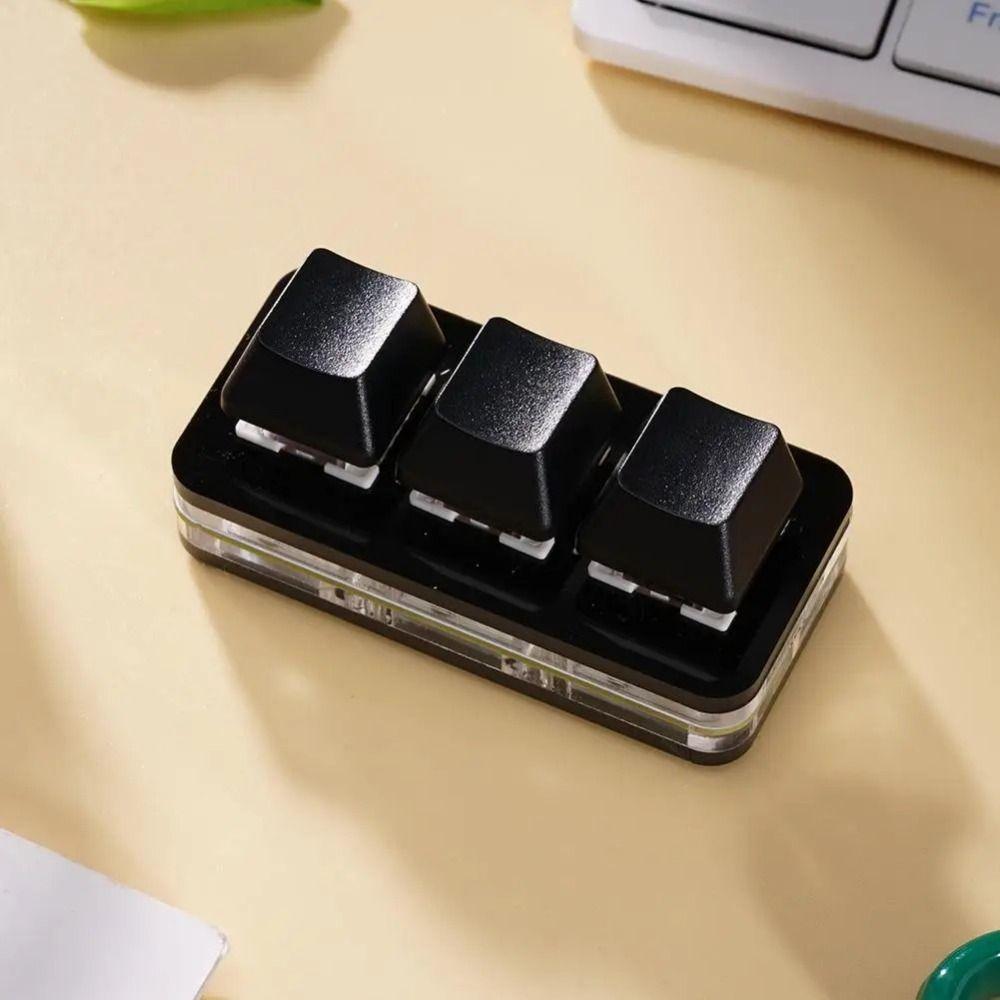 Mini Custom Mini 3 Key Keypad Hot Swap 3 Keys Mini Keypad Copy Paste Cut Keypad  Games
