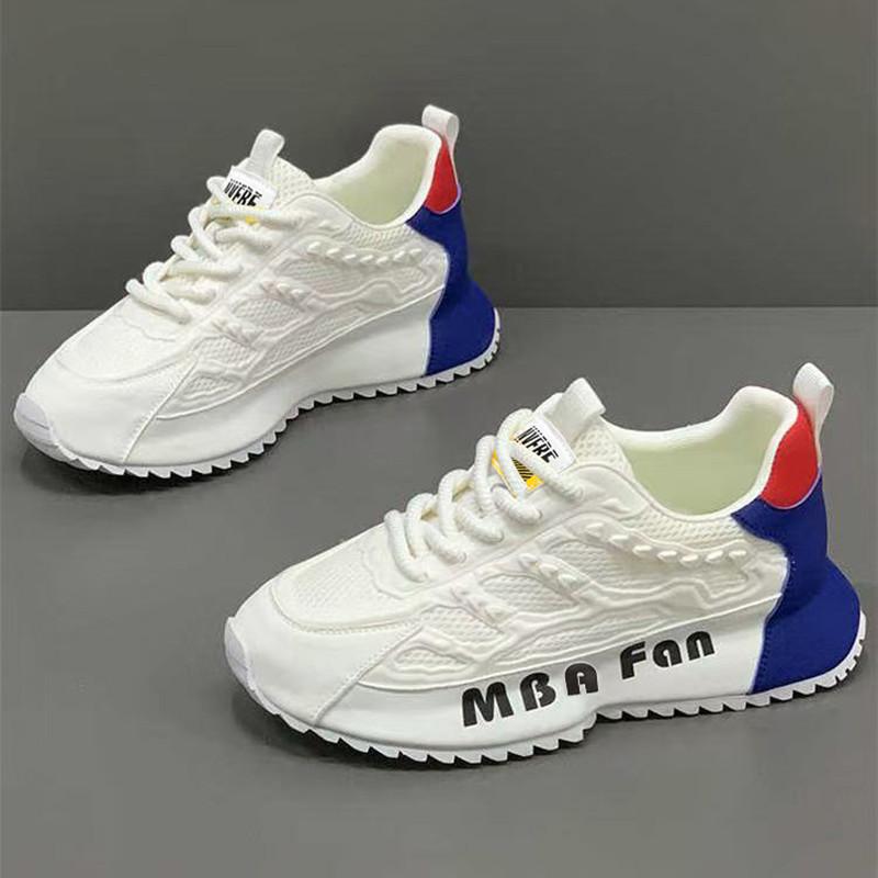 Men's bag bottom new spring and summer versatile breathable sports and leisure little white shoes to increase the height of running dad shoes Ko