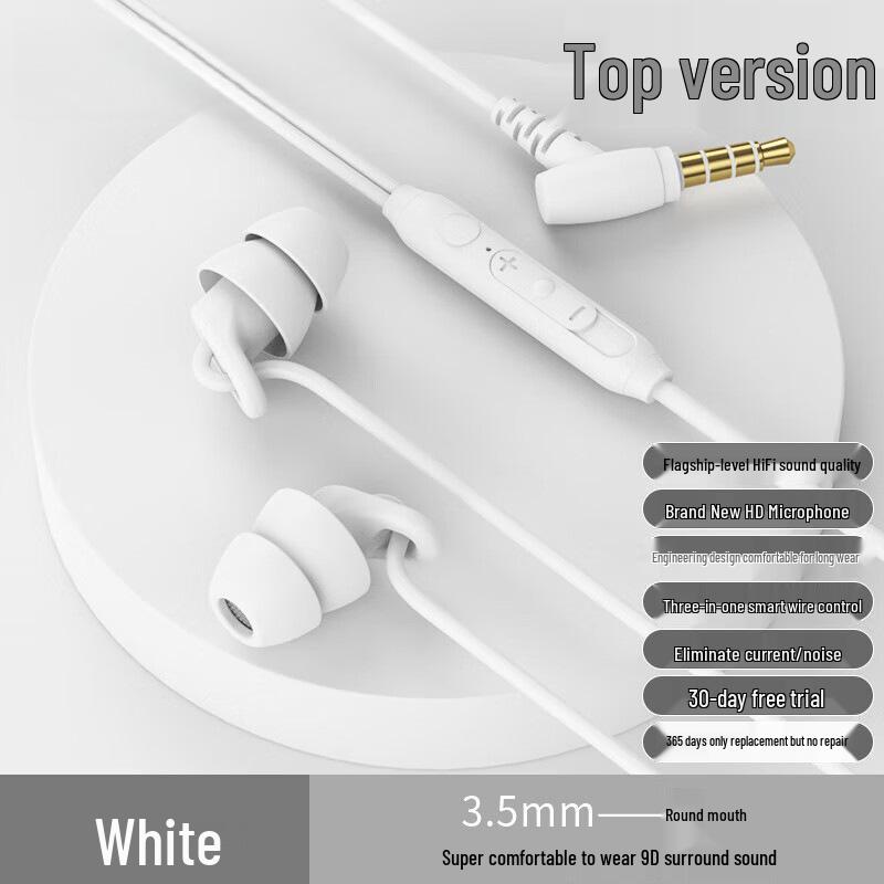 

Painless S15 Wired Sleep Earbuds: Noise-Canceling, In-Ear, Type-C, Perfect for Side Sleepers