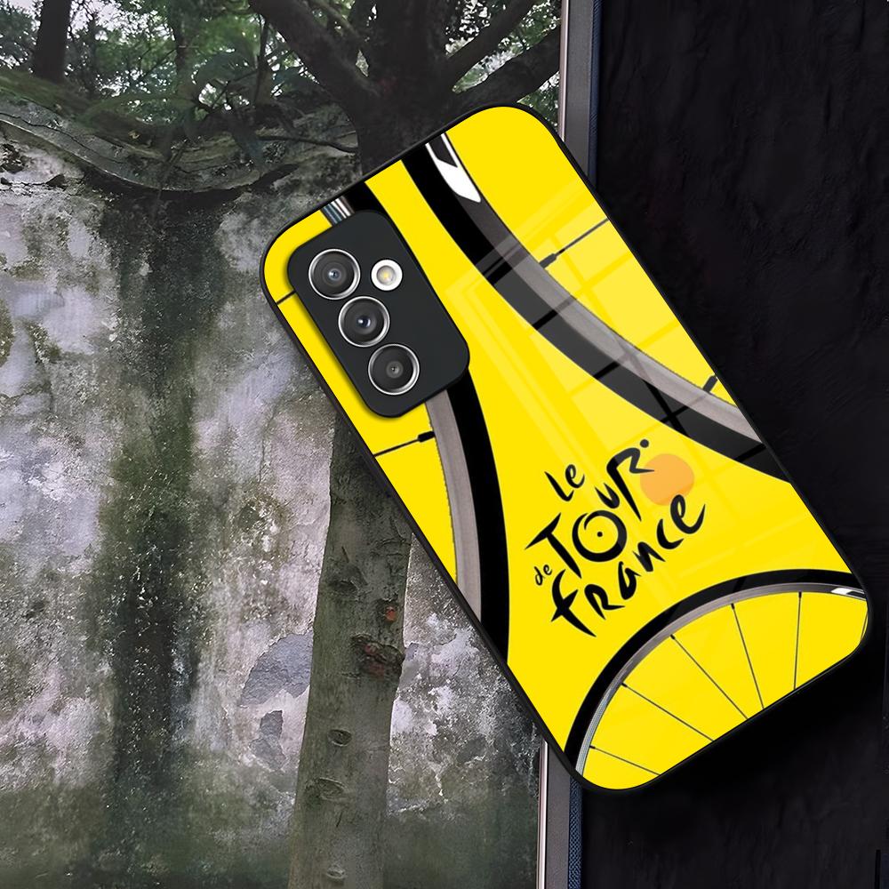 Bike Tour De France Phone Case Glass For Samsung Galaxy S24 S25 S22 S20 S23 S21 Ultra Fe Plus A16 A34 A54 A24 A52 A53 Coque