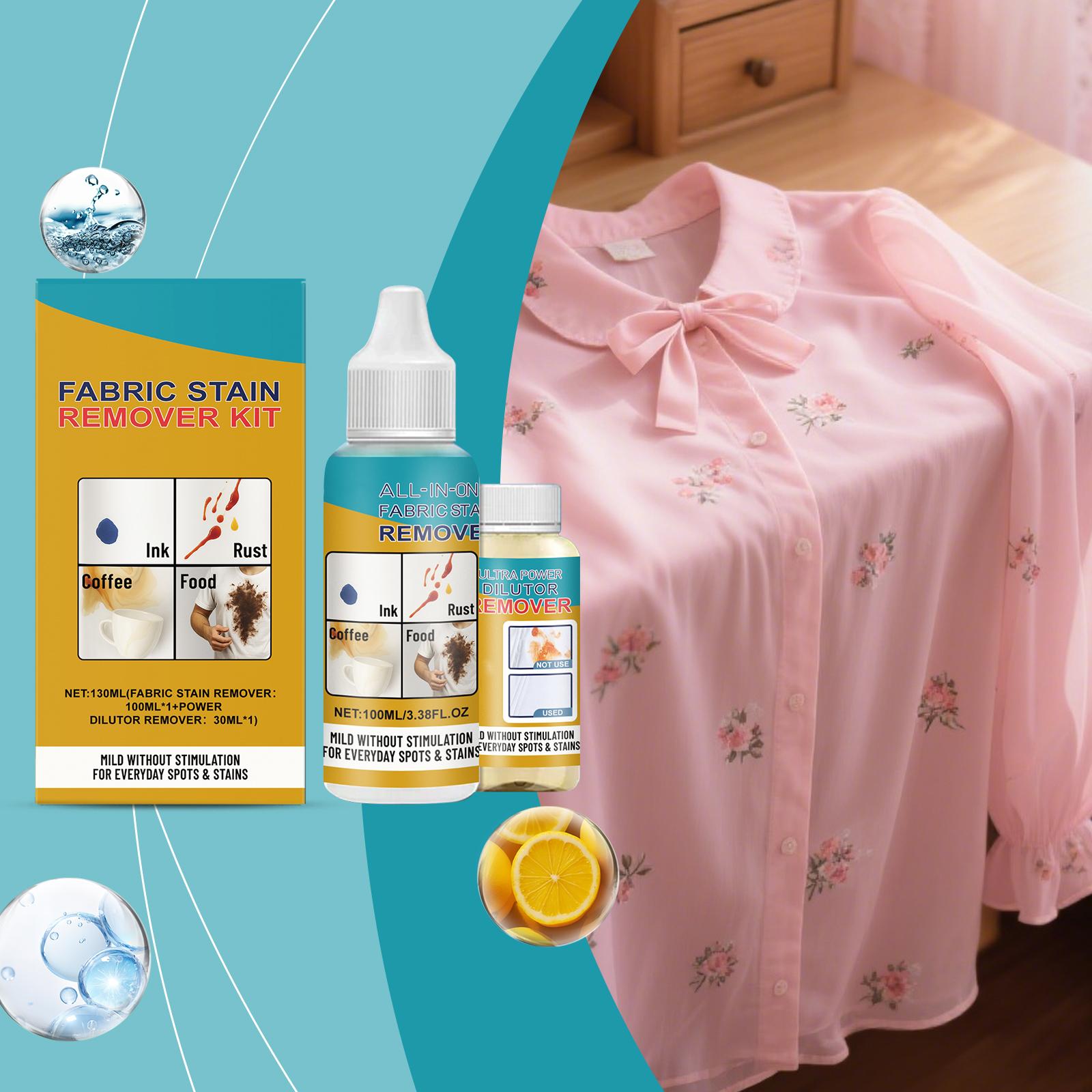 

Fabric Stain Removal Kit Gentle Daily To Care For And Clean Clothes, Removing Oil Stains 100ml One Size жовтий