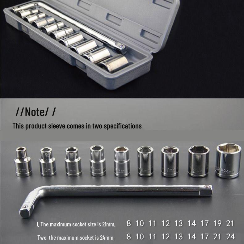 Complete Car Repair Socket Wrench Set - Household Tool Box for On-Board Repairs