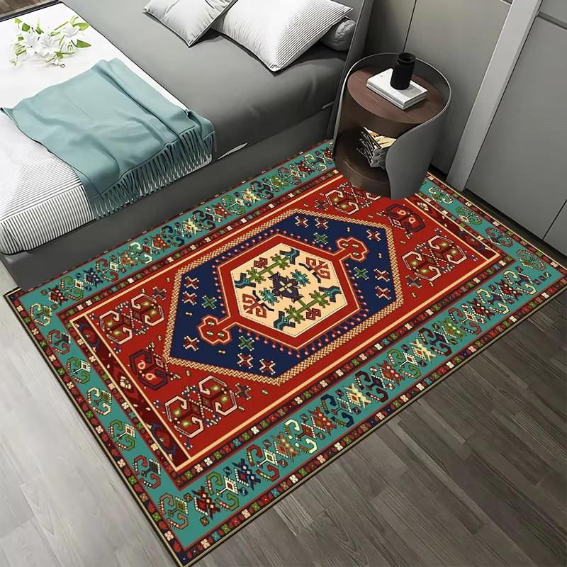 Bohemian Praní v pračce Koberec do obývacího pokoje Měkký Protiskluzový Etnický styl Koberec do ložnice Šatna Skládací Domácí dekorace