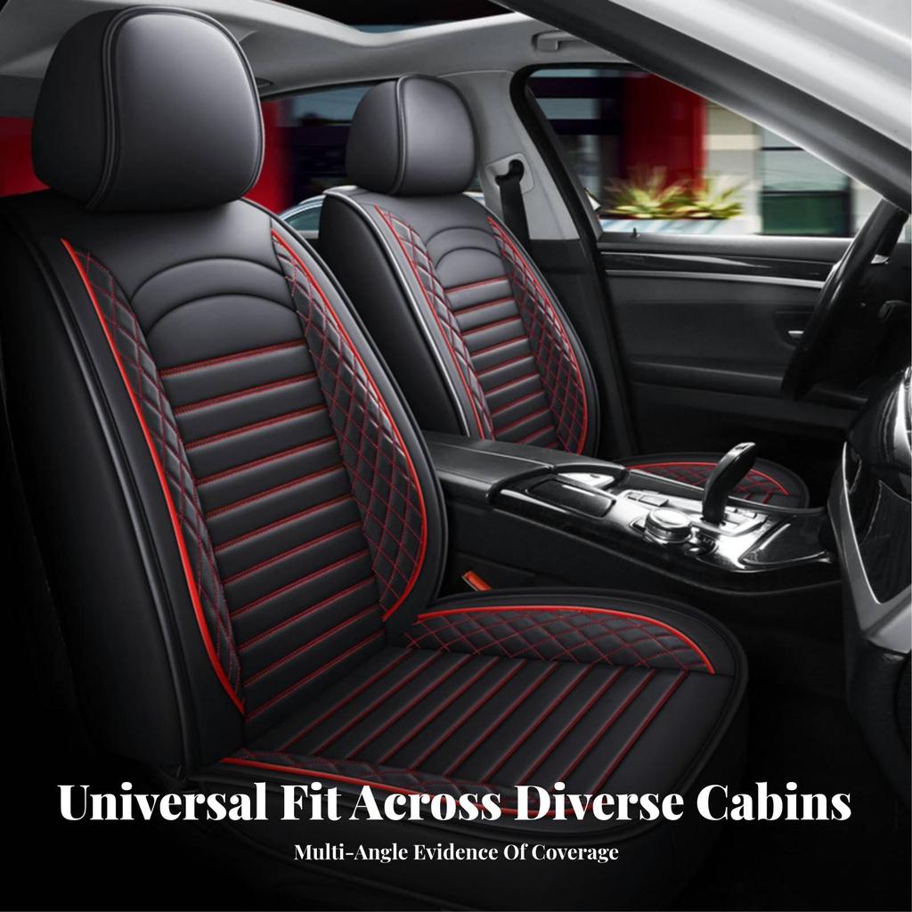 Seamless Fit Single Seat Cover Quilted Leather Easy To Clean Headrest