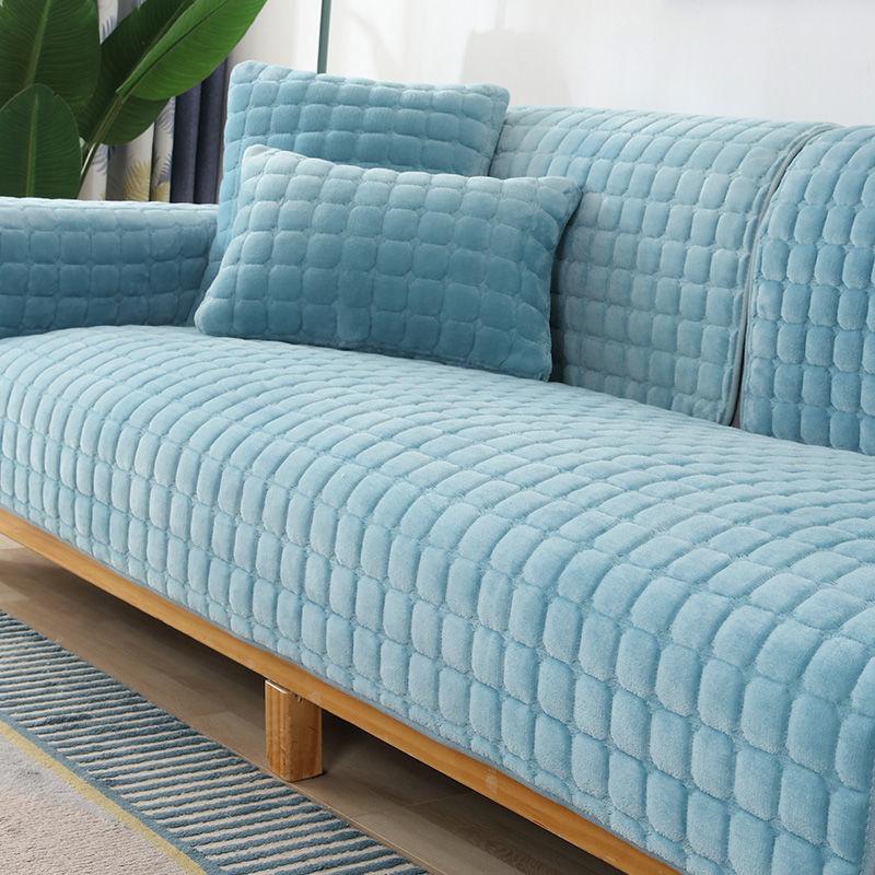 Sofa Cushion Cover Thick Plush Cushions Living Room Sofa Protective Cover Universal Sofa Towel Cushion Cover 1/2/3/4 Seat