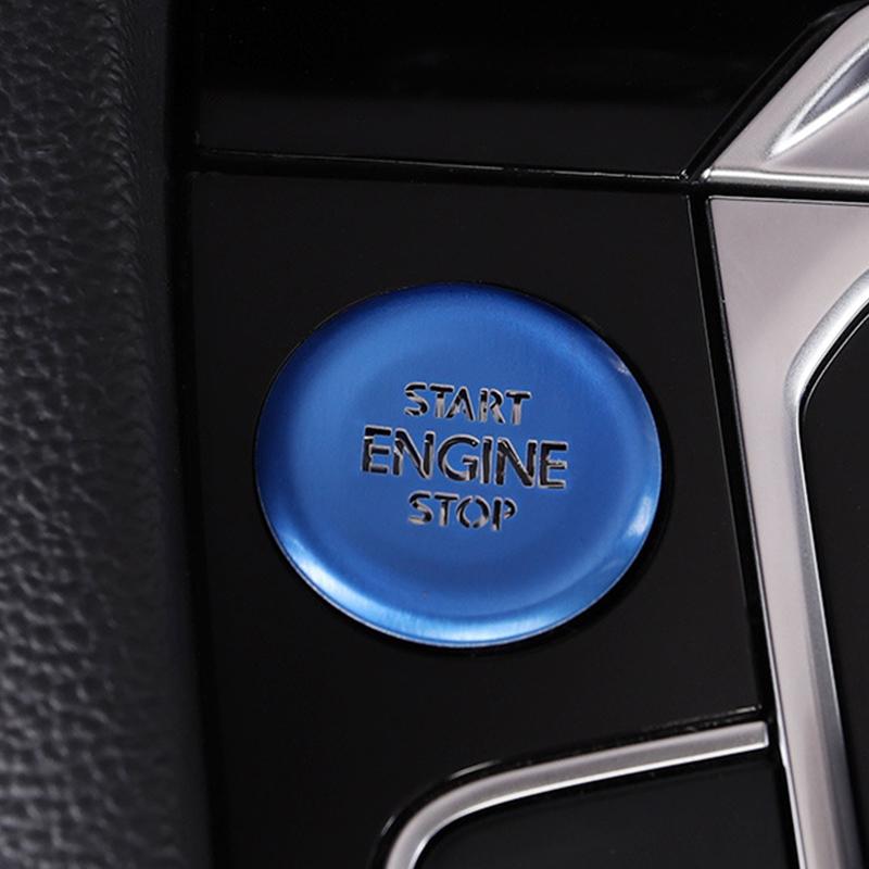 Car Door Unlock Button Decorative Sticker Suitable For Volkswagen Vw New CC One Click Start P Gear Interior Button