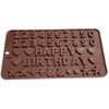 Forma Silicon Happy Birthday Letters and Numbers Mold 21x11 cm Chocolate/Fondant Mold Non-Stick Reusable Extreme Temperature Resistant