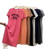 New Short-sleeved Loose Dress, Casual Knee-length T-shirt Dress, Versatile Mid-length Long Dress, Slimming for Women In Summer