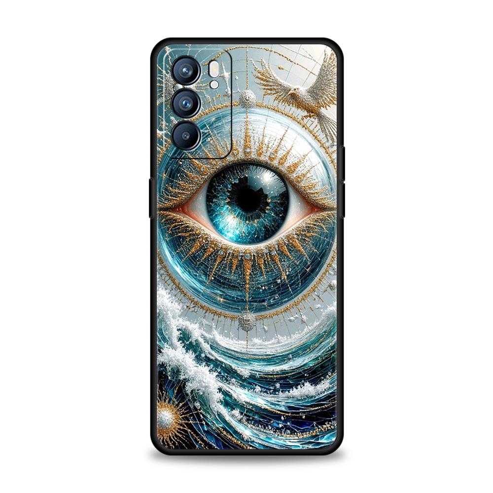 Fashion Eyelashes Eyes Phone Case For Oppo Reno 13 12 11 10 7 F Find X5 X6 A98 A80 A79 A78 A57 A54 A31 A17 Pro 5G Soft TPU Cover