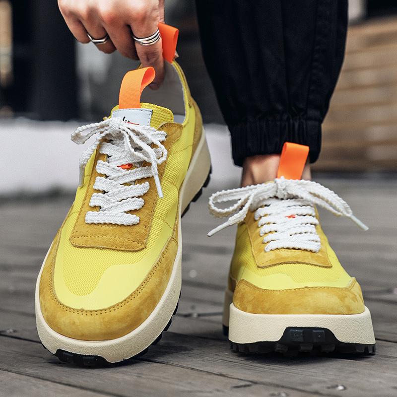 Leisure New Four Seasons Men's Board Shoes for Male Breathable Fashion Sneakers Outdoor Walking Thick Soled Trend Sneakers