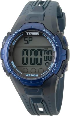 [Klefa] Digitale Herrenuhr Wasserdicht Stoppuhr Polyurethan-Armband Blau TS-D229-NV