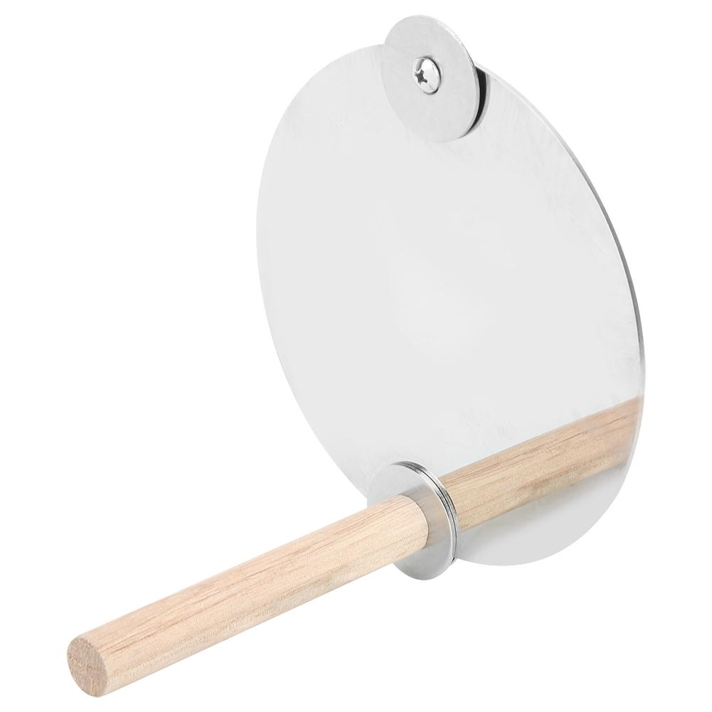 Stainless Steel Mirror Bird Cage Wooded Standing Rod Pet Parrots Perch Toy Birdcage Accessories