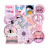 103 Graffiti-Aufkleber für Mädchen, Pink, für Skateboard, Kühlschrank, Notizbuch, wasserfest