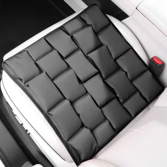 Car Seat Cushion Breathable Nappa Leather with Cloud Honeycomb Pressure-Reducing Comfort Design for All-Season Fit Multiple Colors