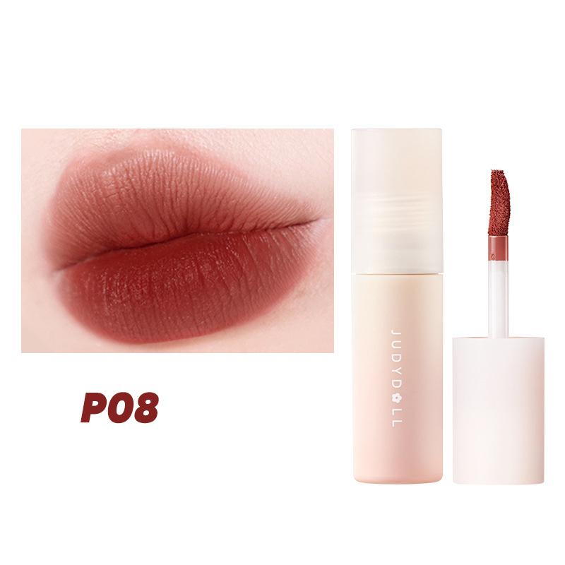 Lápiz labial Barro labial crema pequeña puré show blanco boca rojo caja ciega brillo labial mate