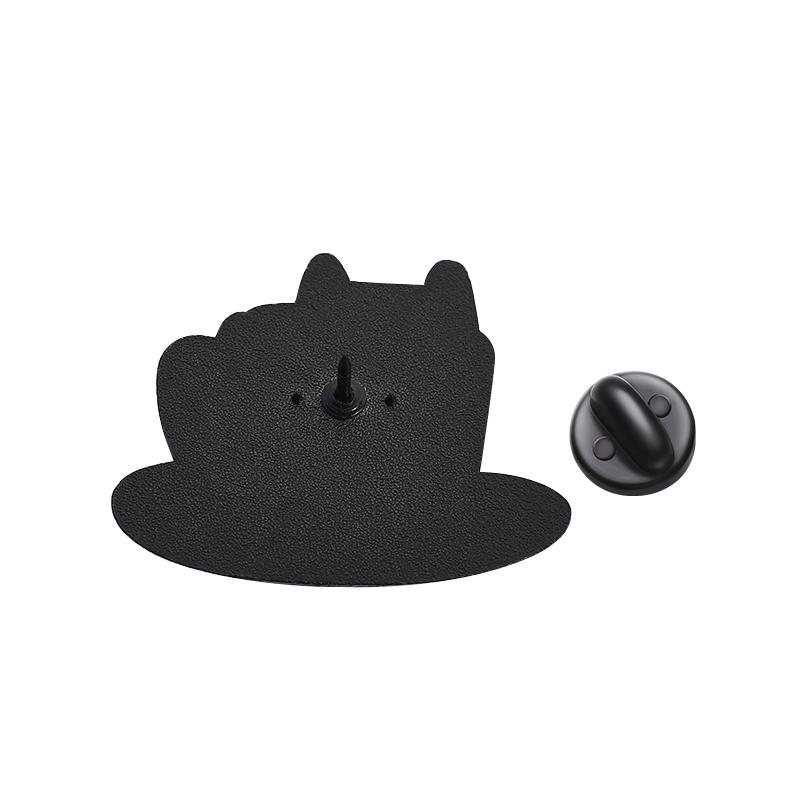 Czarny Kot Kawa Emaliowane Przypinki Własny Kot Czerwone Wino Herbata Mleczna Broszki Klapy Odznaki Ubrania Biżuteria Zwierzęca Prezent dla Dzieci Przyjaciół