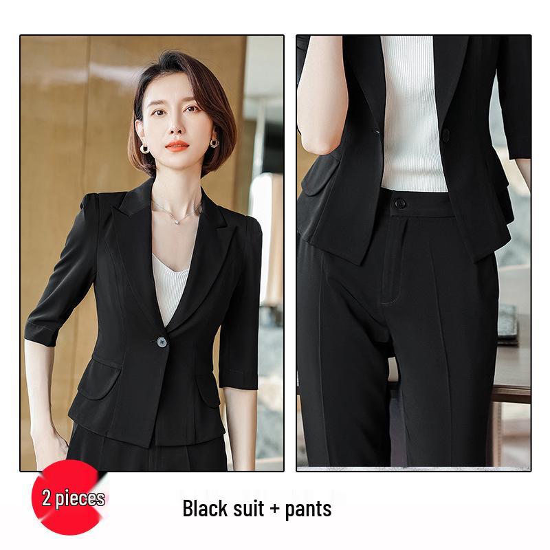 Women's Professional Short Sleeve Blazer & Skirt Suit - Spring/Summer Collection