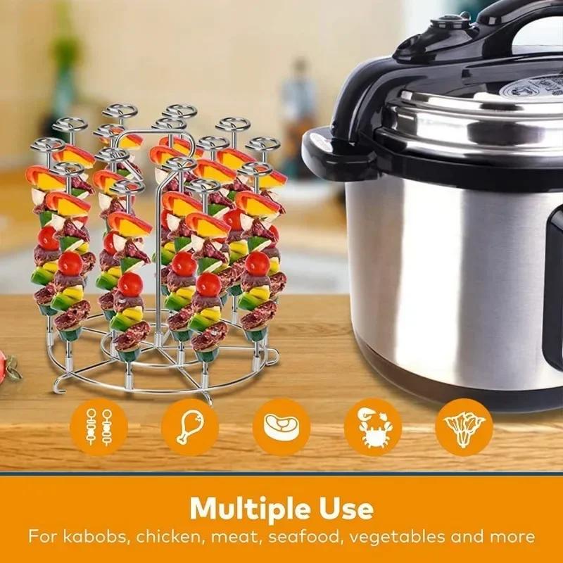Küchen Heißluftfritteuse Rack Zubehör für 6qt/8qt BBQ Grillblech Korb Ständer Fleischbraten Halter Werkzeug für den Heimgebrauch Picknick Camping