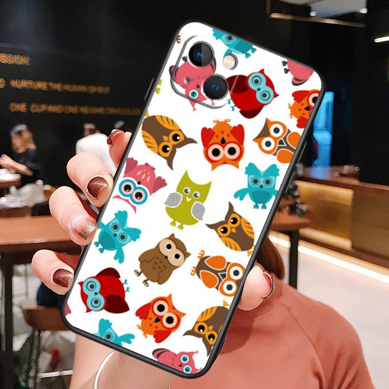 

Cute Owls Phone Case For iPhone 16 Pro Max 15 14 13 11 12 Pro Max Plus 12 13 Mini XR 16e Funda Cover iPhone 15Pro MAX