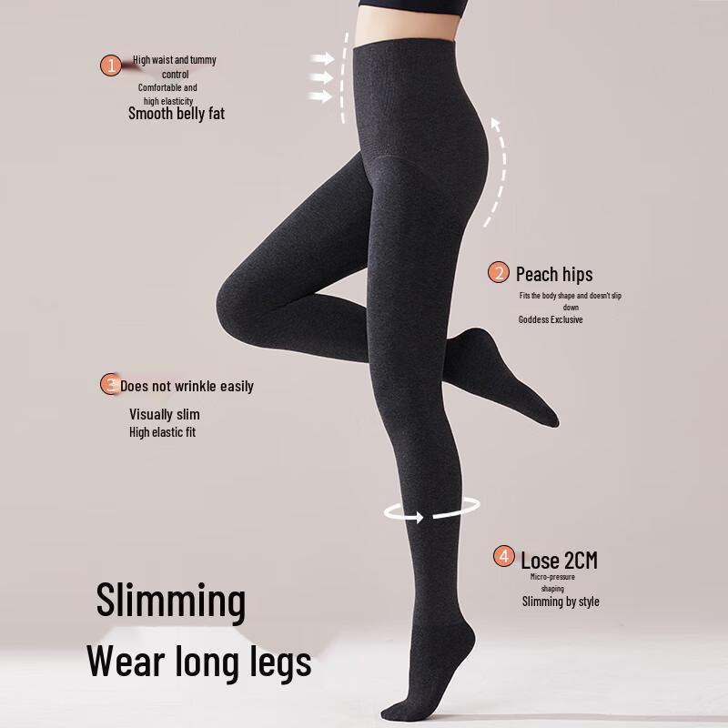 Caiyue Plus Size Thermal Leggings with Tummy Control