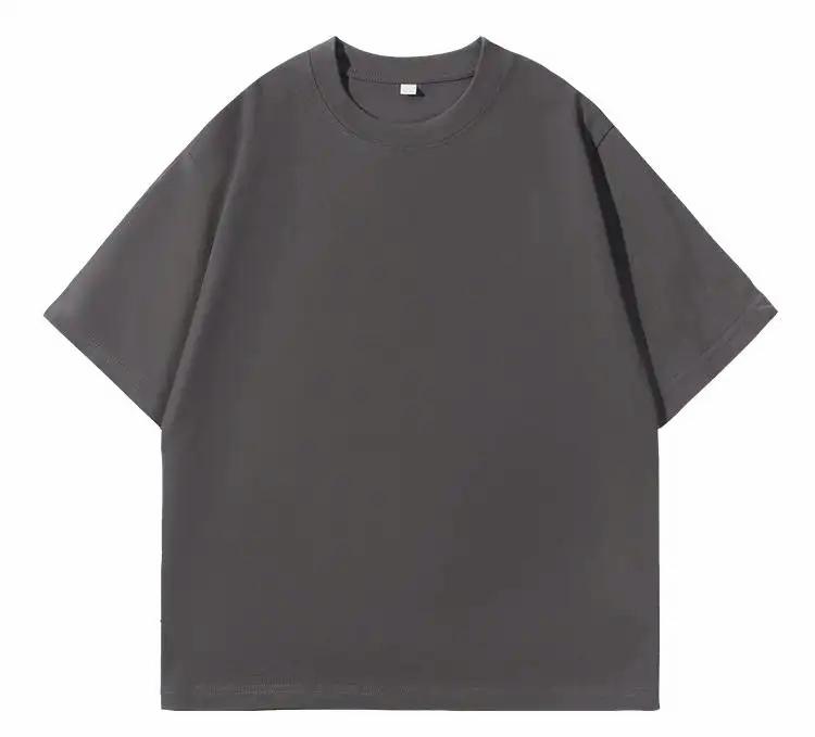 Unisex Solid Blank Crew Neck Tshirt Basic Pure Cotton Loose Short Sleeve Minimalist Daily Casual Oversized Streetwear Top