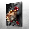 Art Red Lips Canvas Painting Print Pictures Lovers Girl Fire Money Wall Art Poster Modern for Living Room Office Bar Home Decor