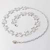 European & American Fashion Women's Metal Chain Waist Belt with Inlaid Pendant