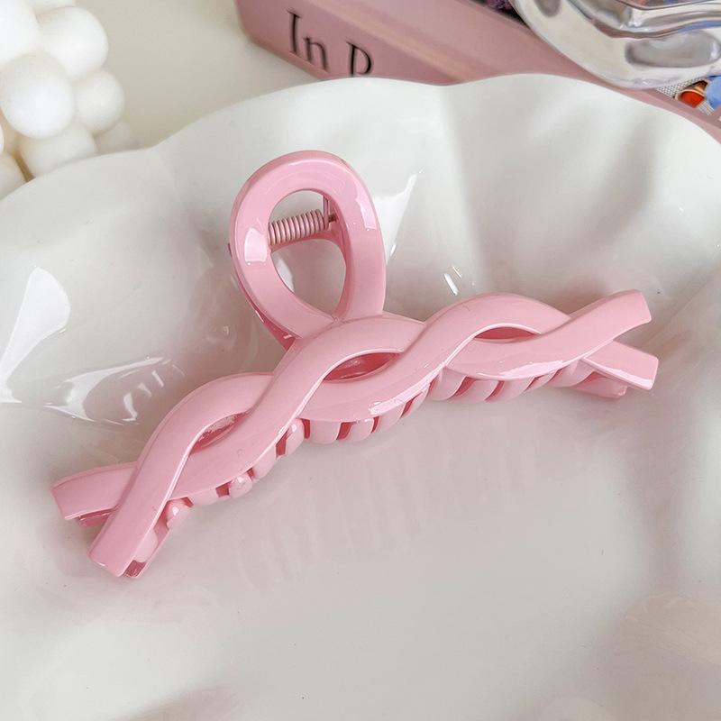 UXSL New Sweet Pink Series Hair Claw Acrylic Hairpin Geometry Barrette Crab Hair Clips Headwear for Womens Girl Hair Accessories