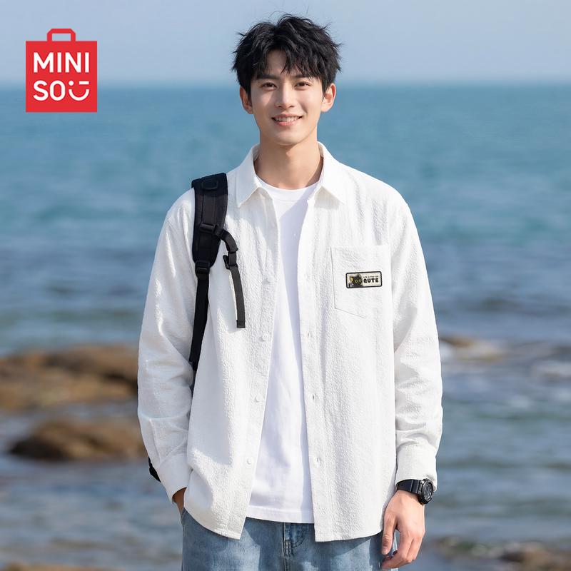MINISO Men s Loose Fit Casual Long Sleeve Shirt 2XL
