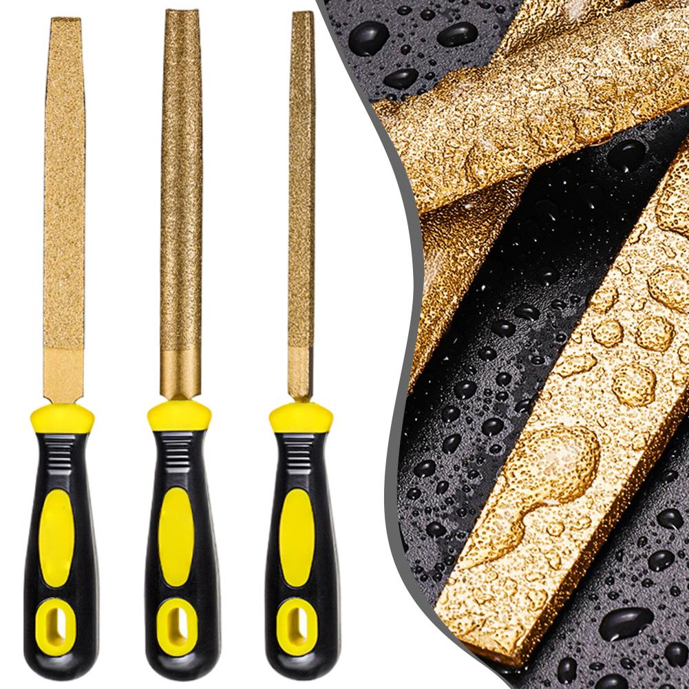 3pcs 6 Inches Brazing Emery Wood Rasp Set Double-Sided Files For DIY Woodworking Grinding Wood Rasp Set Hand Tools Files