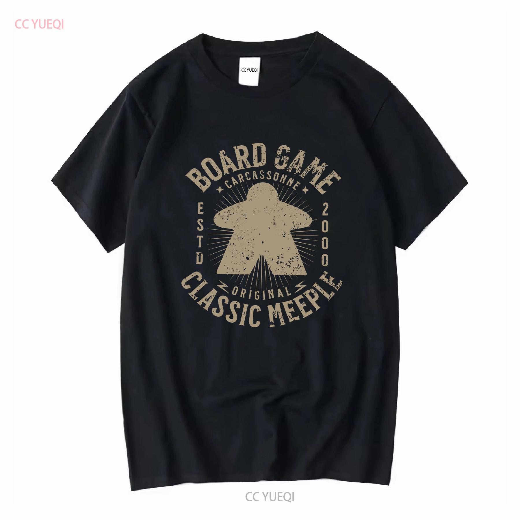 Классическая футболка Carcassonne Meeple Геймер Настольные игры Игры Game Geek Настольный геймер Подарок Настольные игры с длинным или коротким рукавом Повседневная 4XL