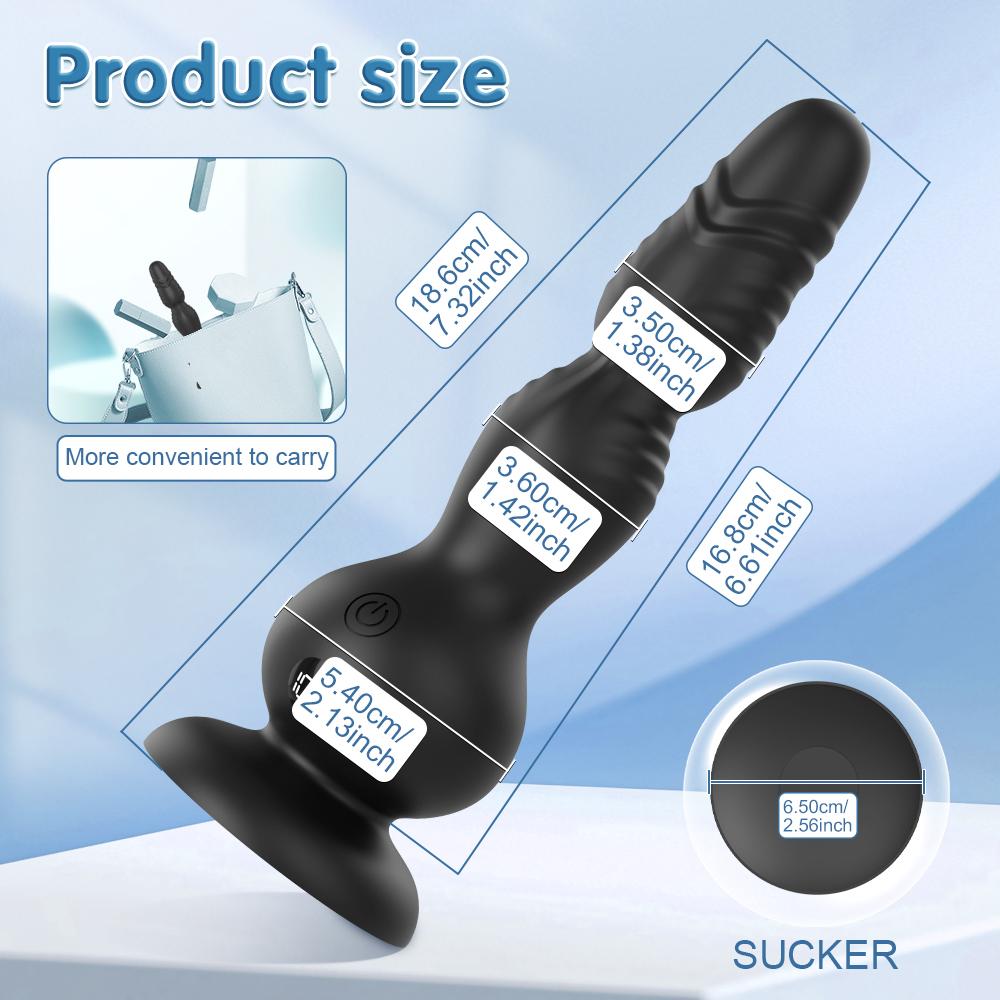 Vibrating Anal Beads for Men Women Anal Vibrator Prostate Massager Anal Balls Butt Plug Men Soft Silicone Masturbator