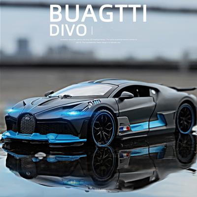 1/32 Alaşımlı Döküm Metal Oyuncak Araba Modeli Bugatti Divo Oyuncak Araçlar Minyatür Araba Modeli Işıklı Oyuncaklar Erkek Çocuklar Noel Gi