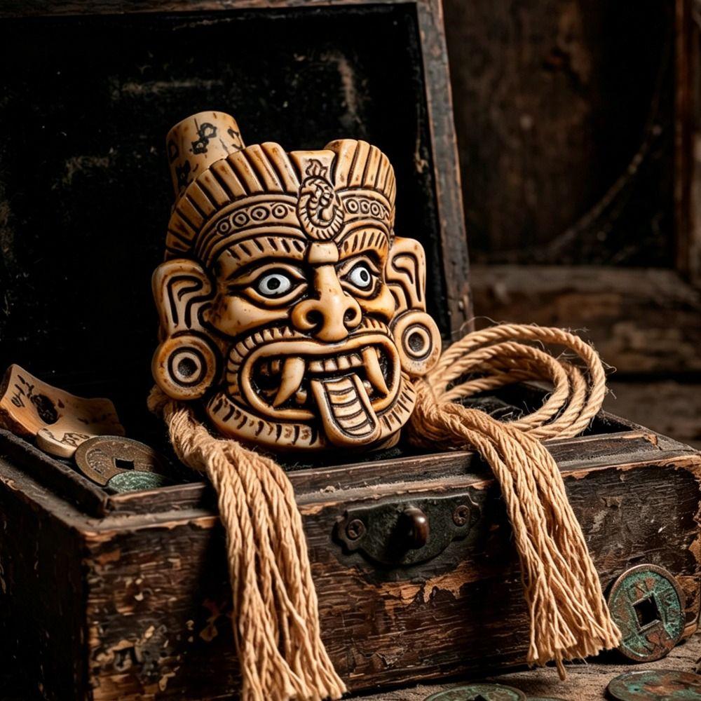 Bone-Chilling Horror Sound Aztec Death Whistle Loud Terrifying Sound Prank Toy  April Fool Decor