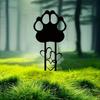 Sturdy Carbon Steel Pet Dog Grave Marker Silhouette Design Durable Waterproof Pet Memorial Stone Plaque Premium Quality