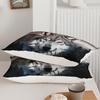 Night Forest Animal Wolf Three-piece Quilt Cover 3D Digital Printing Bedding Set Bed Cover
