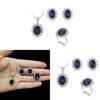 Fashion Sapphire Jewelry Set With Blue Rhinestone Decor For Women Spring