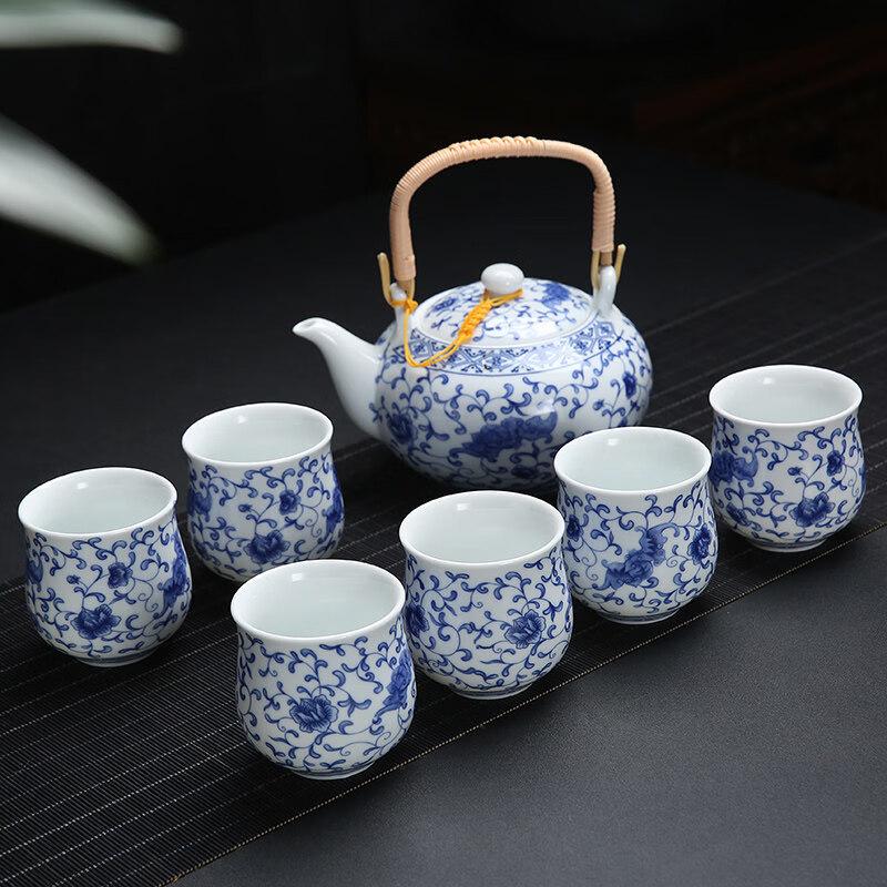 AiQi YiXuan Chinese Ceramic Teapot Set 7-piece Gift Box