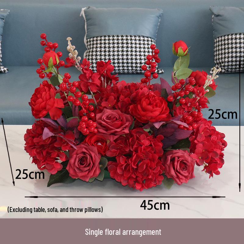 Pastorales Seidenblumenarrangement für Wohnzimmer oder Esstisch-Dekoration
