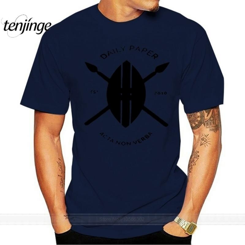 

Футболка Daily Paper с коротким рукавом, хлопковая футболка, мужская летняя модная футболка, повседневный удобный топ XL