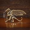 Solid Brass Pterosaur Statue Small Dragon Figurines  Home Desk Decorations