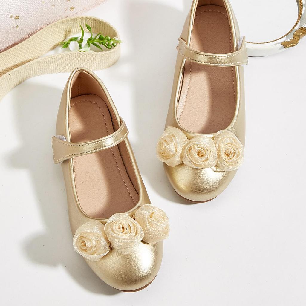 2026 Mädchen Leder Blume Flach Prinzessin Schuhe
