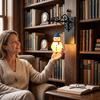 Snowman Decorative Bookshelf Light with for Library Bookcase Reading