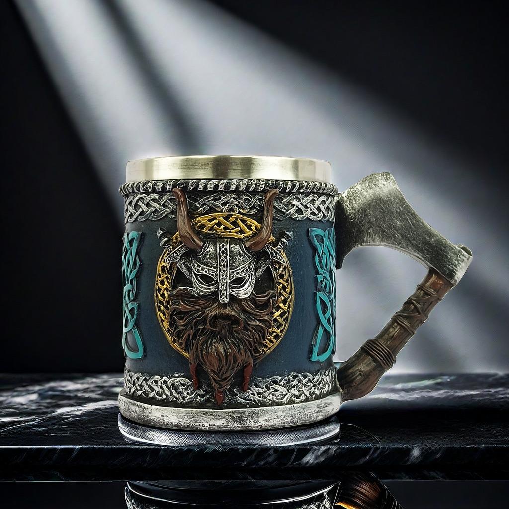 Viking Mug Battle Axe Beer Cup Medieval Viking Pirate Mugs Coffee Cup