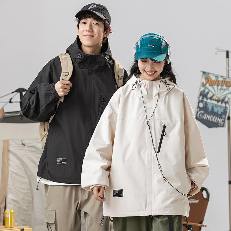 Mountain Outdoor Three-proof Jacket for Men and Women In Spring and Autumn Korean Style Functional Hooded Mountaineering Clothing Couple Style Jacket