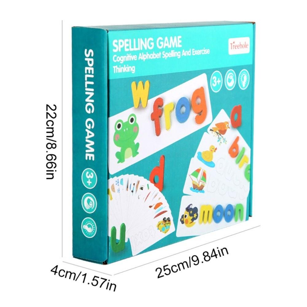 English Wooden Spelling Game Letter Matching Jigsaw Letter Puzzles  Early Childhood